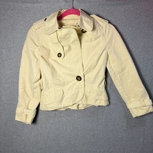 Banana Republic Women's Cream Pea Coat